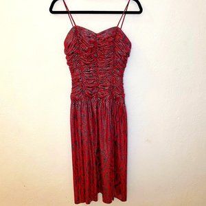 Vintage Rimini Disco Dress with Ruched Bodice